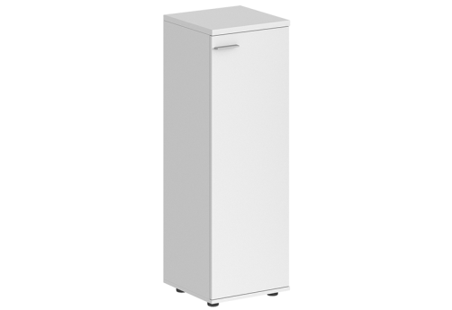 Шкаф средний с задней стенкой ЛДСП правый Индиго Вуд, цвет белый