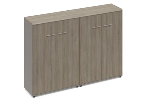 Шкаф средний закрытый Види Вуд, цвет мокко + вяз