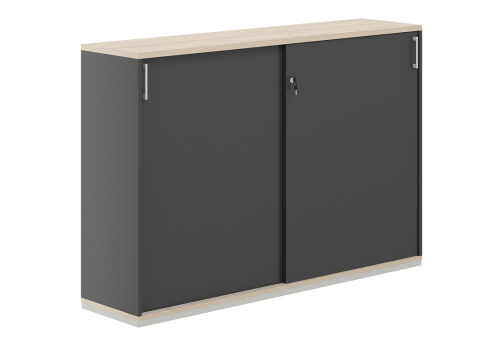 Шкаф-купе 3 уровня Фламинго, цвет антрацит + акация