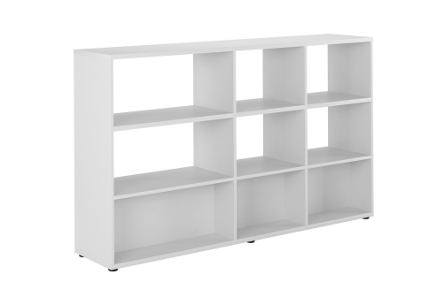 Стеллаж низкий широкий Алмонд, цвет белый