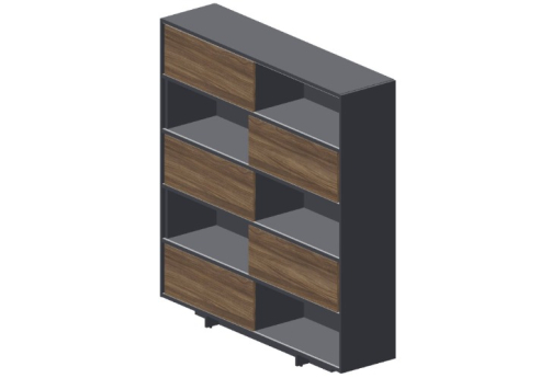 Шкаф-купе Кристо Директ, цвет орех + антрацит