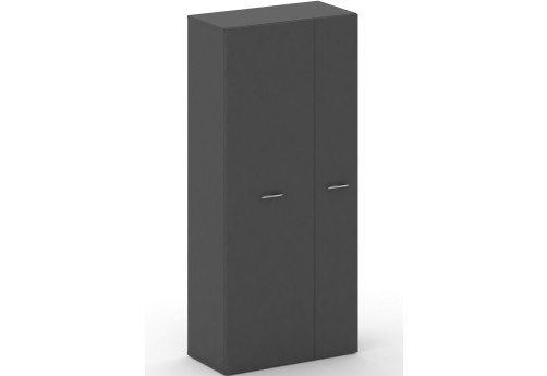 Гардероб широкий левый Милтон, цвет базальт