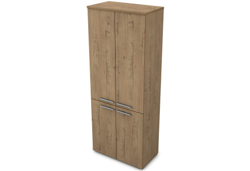 Шкаф высокий закрытый (4 двери) Платинум Персонал, цвет тиковое дерево