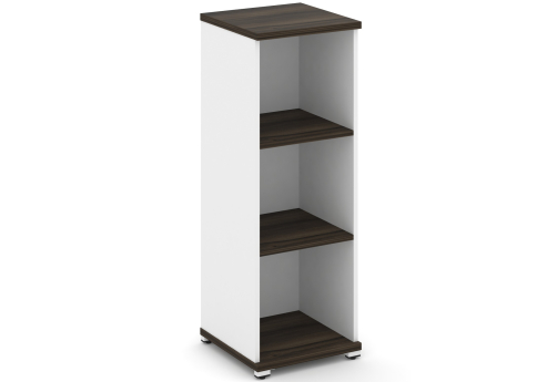 Стеллаж одна узкая секция 3 ниши Динен, цвет дуб мали-белый