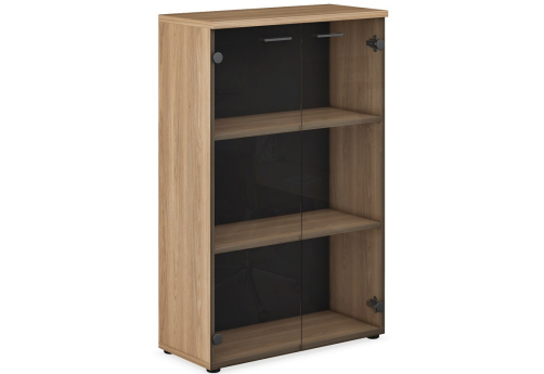 Шкаф средний со стеклом Франклин Персонал, цвет дуб