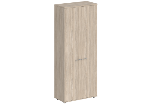 Шкаф высокий 2 двери с задней стенкой HDF Индиго Вуд, цвет дуб светлый