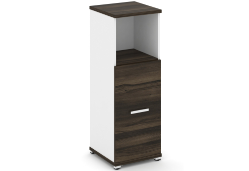 Шкаф одна узкая секция 3 ниши (фасад ЛДСП, 2 ниши) Динен, цвет дуб мали-белый