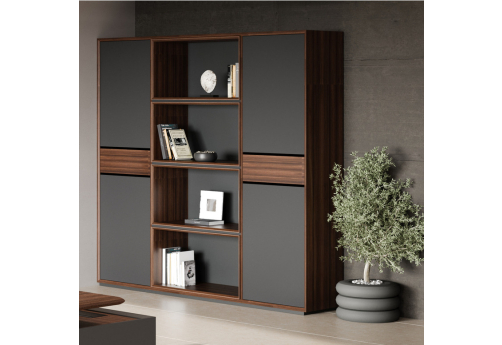 Шкаф высокий широкий Каприо, цвет орех