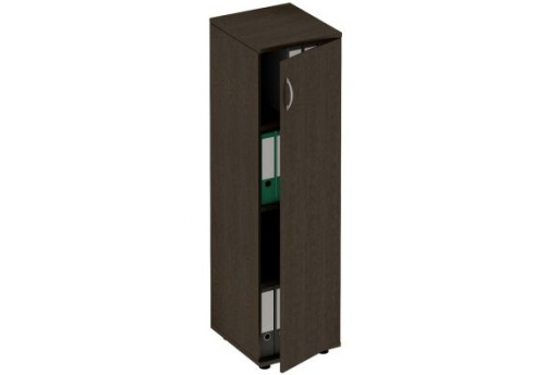 Шкаф для документов узкий закрытый Тарли, цвет венге