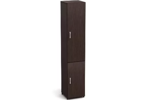 Шкаф высокий узкий закрытый (2 двери), цвет венге