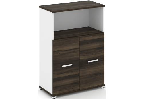 Шкаф одна широкая секции 3 ниши (2 фасада ЛДСП, 2 ниши) Динен, цвет дуб мали-белый