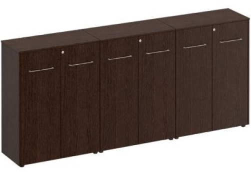 Шкаф комбинированный средний (закрытый + закрытый + закрытый) Эдвард, цвет венге