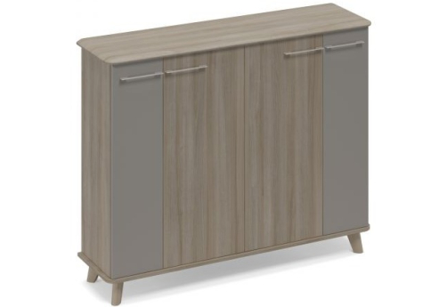 Шкаф средний закрытый Види Вуд, цвет вяз + мокко