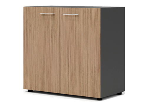 Шкаф низкий широкий закрытый Адриатика, цвет орех + антрацит