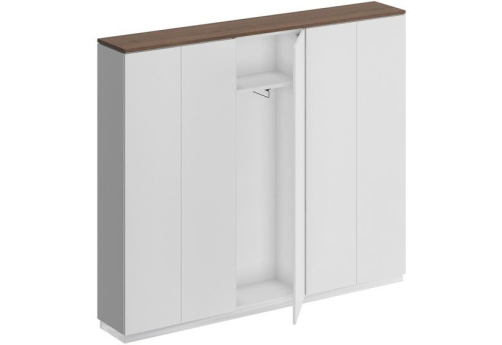 Шкаф гардеробный широкий Римини, цвет дуб темный + белый + белый