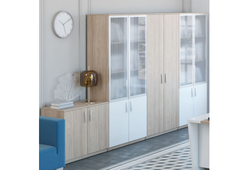 Группа шкафов Виенсо, цвет вяз + белый