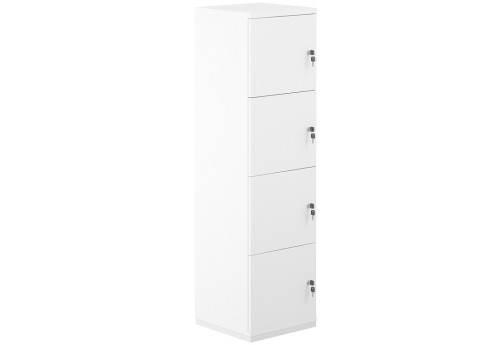 Локер 4 ячейки Фламинго, цвет белый