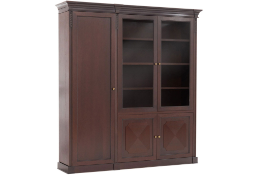 Шкаф комбинированный + гардероб Бруквиль, цвет орех