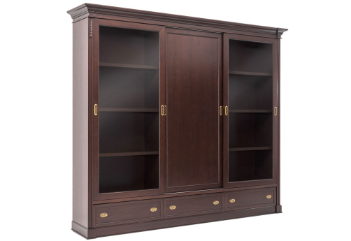 Шкаф-купе комбинированные двери Бруквиль, цвет орех