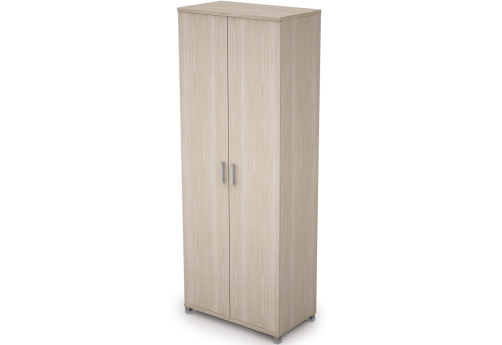 Шкаф высокий широкий закрытый, цвет шамони светлый