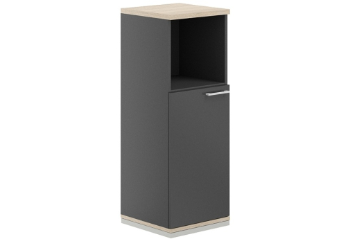 Шкаф левый 3 уровня с нишей Фламинго, цвет антрацит + акация