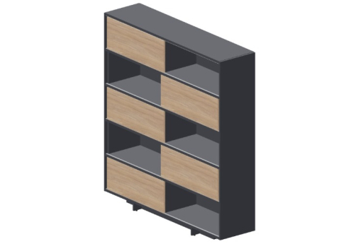 Шкаф-купе Кристо Директ, цвет светлый дуб + антрацит