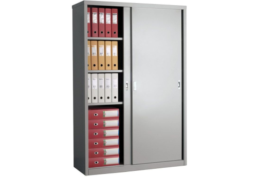 Шкаф офисный МФ1037, цвет серый полуматовый