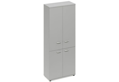 Шкаф высокий широкий (4 двери) Мира Нумо, цвет серый