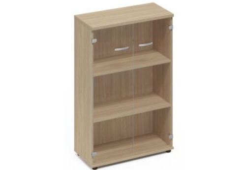 Шкаф средний со стеклом Мира Нумо, цвет дуб скандинавский