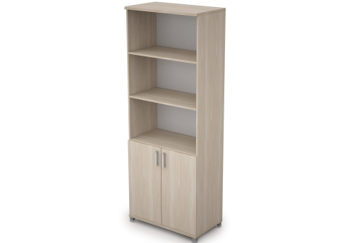 Шкаф высокий широкий (3 открытые полки) Деко, цвет шамони светлый