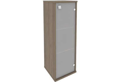 Шкаф средний узкий со стеклом, цвет вяз