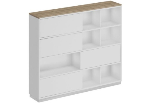 Шкаф-купе Римини, цвет дуб светлый + белый + белый