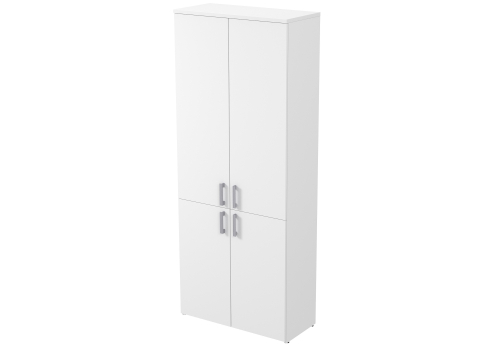 Шкаф высокий закрытый (4 двери) Сандора, цвет белый