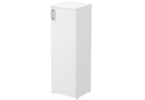 Шкаф низкий узкий закрытый Сандора, цвет белый