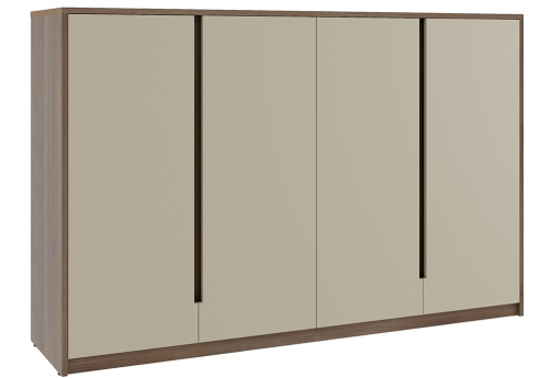 Шкаф средний Модесто, цвет дуб капучино + бежевый
