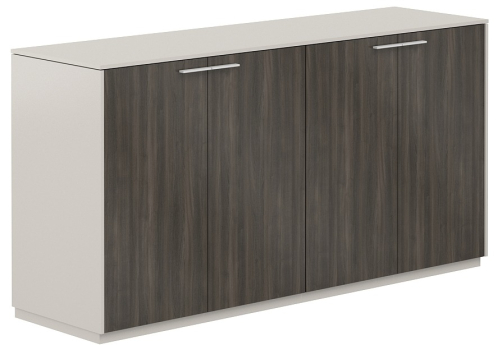 Шкаф низкий 2 шт Дания, цвет серый камень + брэнсон трюфель