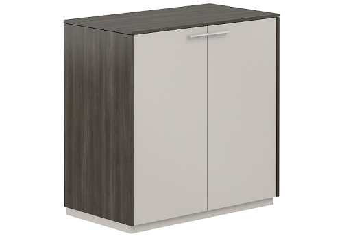 Шкаф низкий Дания, цвет брэнсон трюфель + серый камень