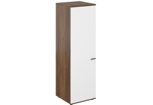 Гардероб левый (задняя стенка ЛДСП) Индиго Вуд, цвет дуб модена + белый