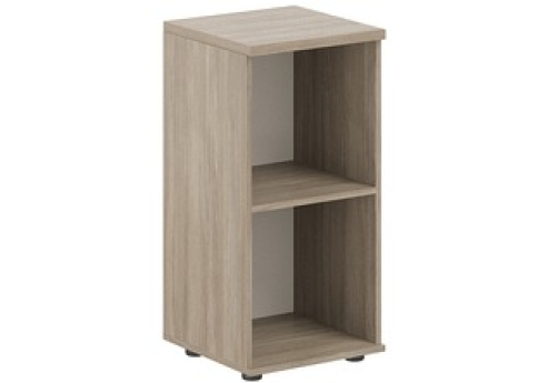 Стеллаж низкий (задняя стенка ЛДСП) Индиго Вуд, цвет дуб модена