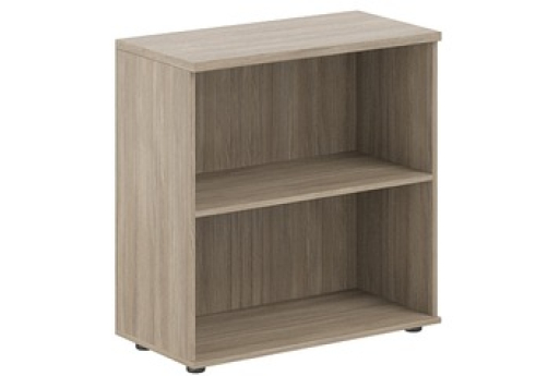 Стеллаж низкий (задняя стенка ЛДСП) Индиго Вуд, цвет дуб модена