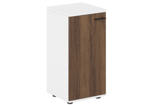 Шкаф низкий левый (задняя стенка ЛДСП) Индиго Вуд, цвет дуб модена + белый