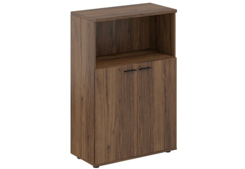 Шкаф средний с нишей 2 двери (задняя стека HDF) Индиго Вуд, цвет дуб модена