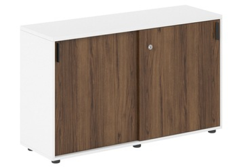 Шкаф-купе низкий Индиго Вуд, цвет дуб модена + белый