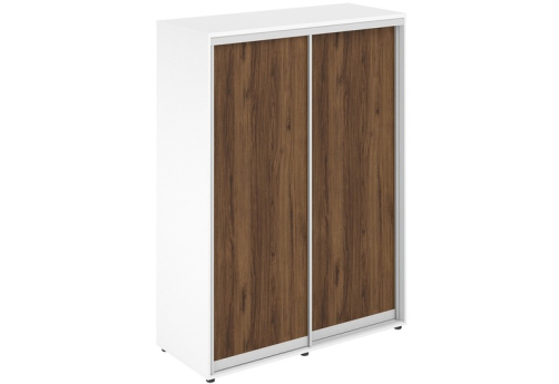 Шкаф-купе высокий 2 штанги (задняя стенка ЛДСП) Индиго Вуд, цвет дуб модена + белый
