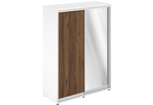 Шкаф-купе высокий (задняя стенка ХДФ) Индиго Вуд, цвет дуб модена + белый