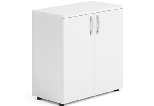 Шкаф низкий широкий закрытый Мотиви, цвет белый