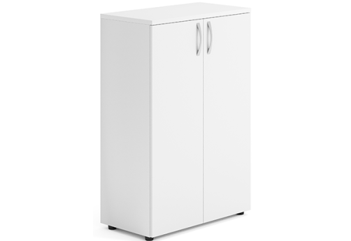 Шкаф средний широкий закрытый Мотиви, цвет белый