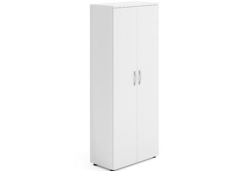Шкаф высокий широкий закрытый Мотиви, цвет белый