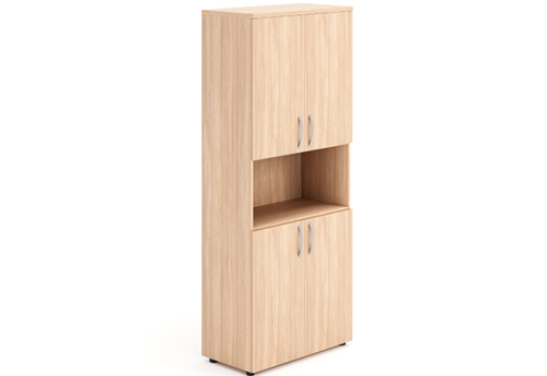 Шкаф высокий широкий с нишей Мотиви, цвет светлый дуб