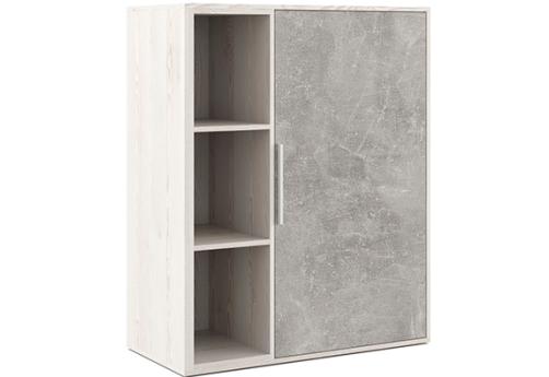 Шкаф средний с вертикальной нишей Супер Т, цвет сосна + бетон